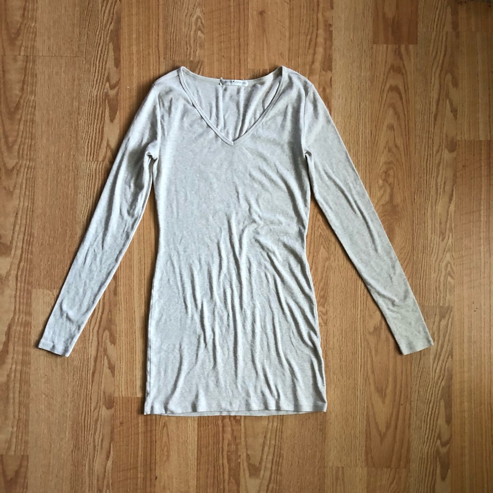 Peruvian connection beige along sleeved shirt